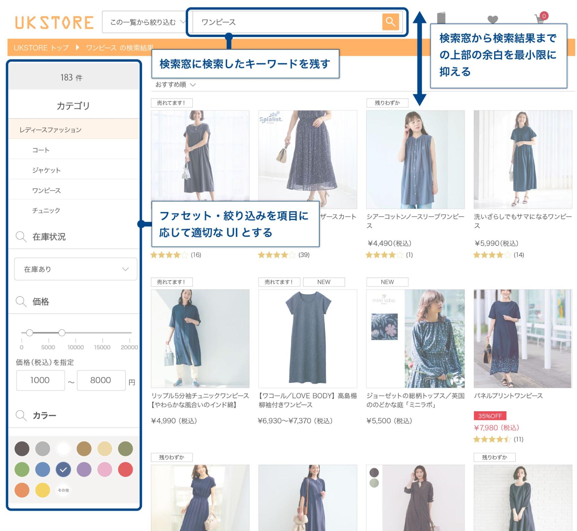 検索結果の最適化